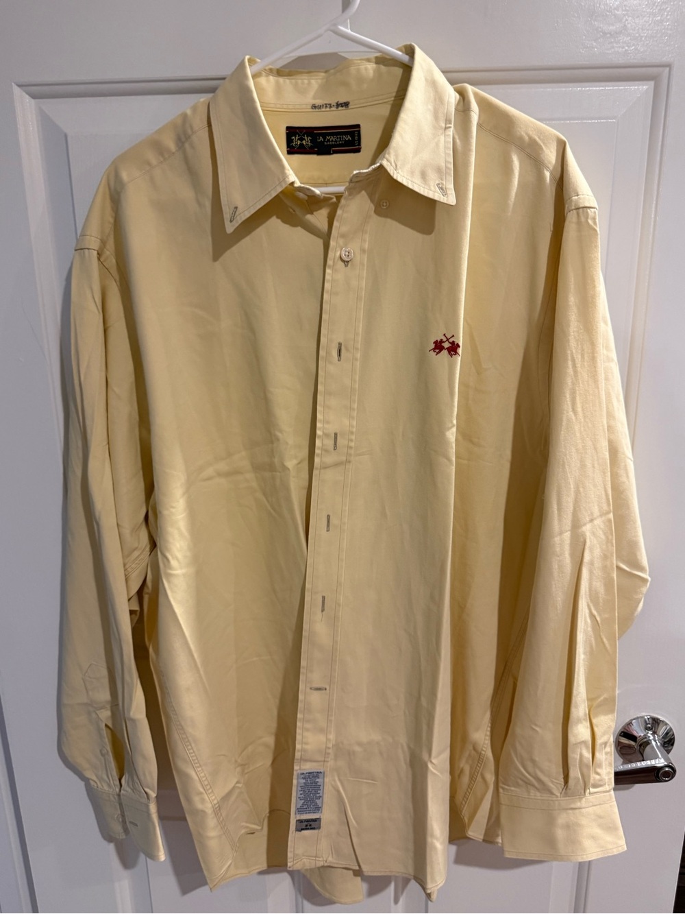 Men's 100% cotton Butter Yellow Button-Up Shirt